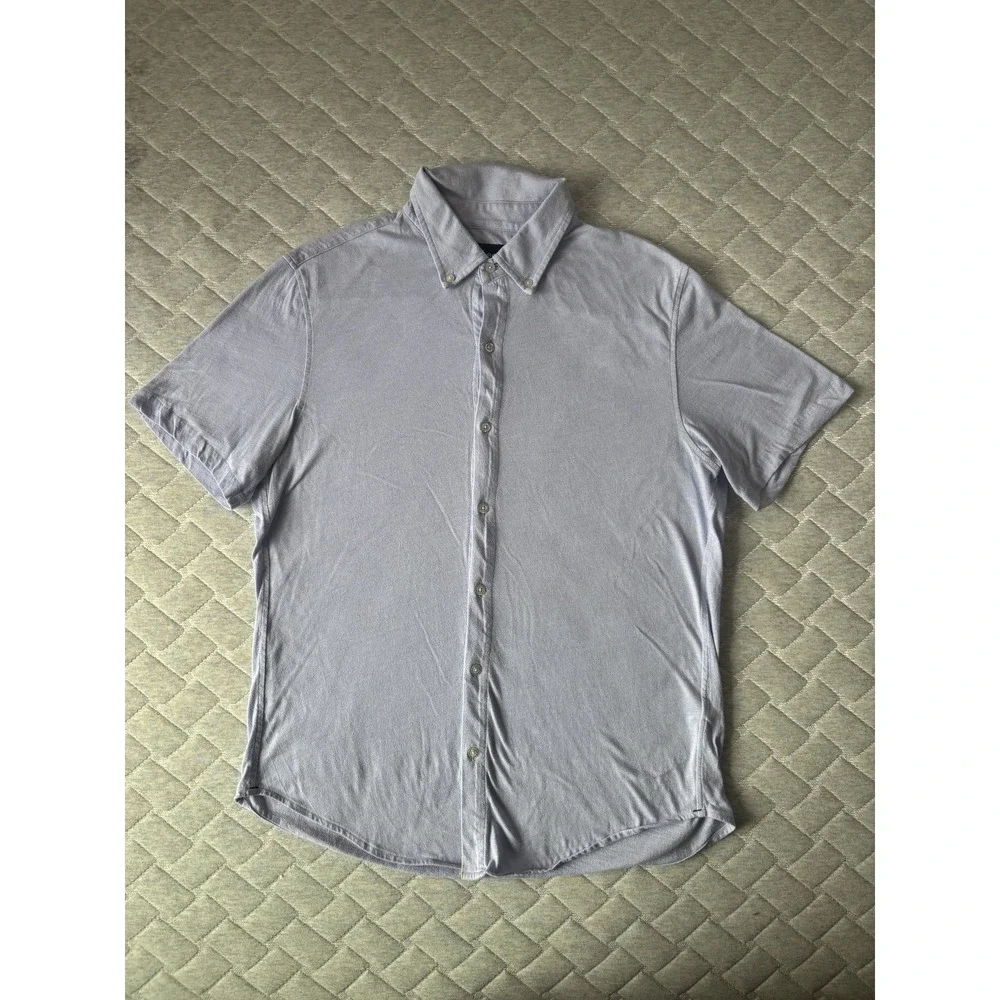 Bonobos Shirt Mens Large Light Purple Slim Fit Short Sleeve Button Down Casual‎